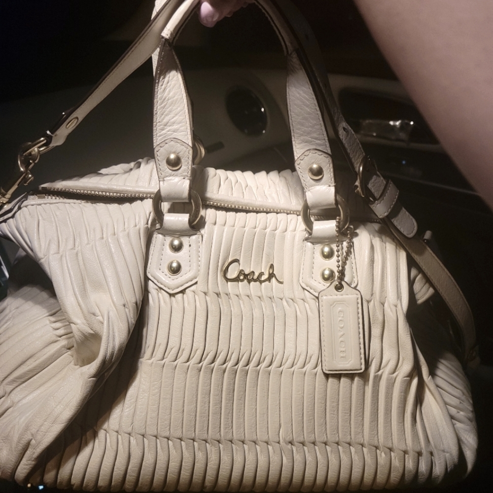 Coach White Purse